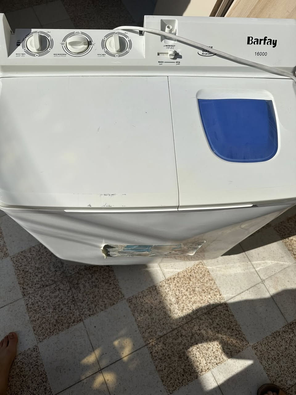 غساله للبيع نوع (بارفاي) جديده مستخدمه ٤ اشهر السعر 100 الف مقابيل مستشفى التركي
***********
