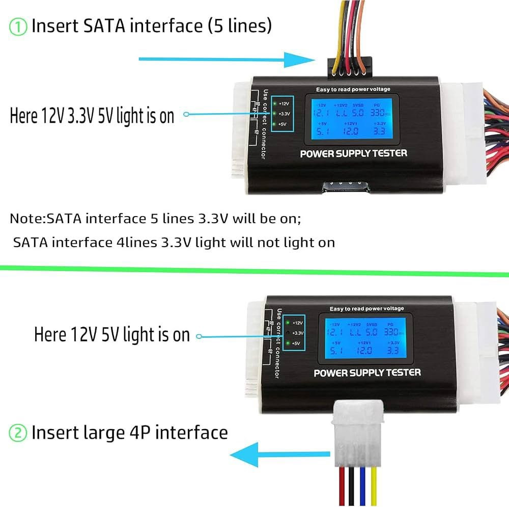 Digital Power Supply Tester

هذا جهاز اختبار رقمي لمزودات الطاقة. يُعد أداة تشخيصية أساسية لمُجمّعي أجهزة الكمبيوتر وفنييها، مُصمم للتحقق بسرعة وأمان من سلامة وحدة تزويد الطاقة (PSU) في الكمبيوتر.

كيفية الاستخدام:

1. التوصيل: وصّل موصل ATX ذي 20 أو 24 سنًا الخاص بوحدة تزويد الطاقة بجهاز الاختبار. يمكنك أيضًا توصيل كابلات وحدة المعالجة المركزية (CPU) أو وحدة معالجة الرسومات (GPU) أو SATA بشكل فردي لاختبار مسارات محددة.

2. التشغيل: شغّل مزود الطاقة. سيصدر جهاز الاختبار صوت تنبيه مرتين، وستضيء شاشة LCD لعرض قراءات الجهد.

3. قراءة النتائج:

* طبيعي: تشير القيم الرقمية الثابتة إلى سلامة مسار الطاقة.

* معطل: تشير القيم الوامضة وصوت التنبيه المستمر إلى وجود مشكلة، مثل زيادة أو نقص الجهد.

* عرض LL/HH: "LL" يعني عدم وجود جهد أو وجود عطل في المجموعة، بينما "HH" يشير إلى زيادة الجهد.

* قيمة PG: تعرض تأخير "جاهزية الطاقة"، والذي يتراوح عادةً بين 100 و500 مللي ثانية لوحدة تزويد طاقة سليمة.

تُسهّل هذه الأداة عملية تحديد الأعطال، إذ تُغني عن استخدام جهاز قياس متعدد، مما يُتيح لك تحديد وحدة تزويد الطاقة المعيبة قبل أن تُلحق الضرر بالمكونات الداخلية باهظة الثمن.


**إذا كنت صاحب هذا الإعلان وتريد حذفه لأي سبب، رجاءا أرسل رسالة إلى الدعم الفني**