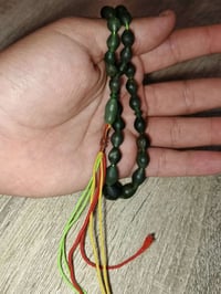 مسبحة باي زهر افغاني خام طبيعي اصلي ذمة تجي ٣٣ حبة ناعمة سعر جدا مناسب...