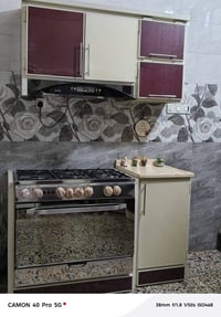 كاونتر  الالمنيوم والسطح مرمر ٤ قطع + زاوية+ طباخ فرش المصري جديد + مر...