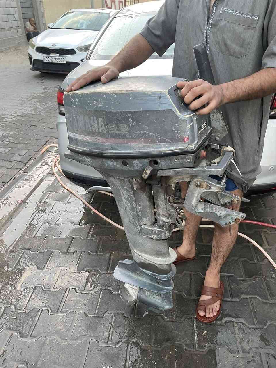 للبيع مكينه ياماها 9.9 حصان السعر 850 مكاني البصرة السراجي ***********
