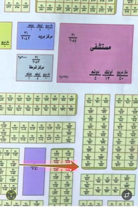 قطعة ١٠٠م ركن مميزه للبيع موقعه بغداد المحمودية مقاطعة ٢١ المفروزه الق...
