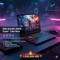 MSI Stealth GS66 • RTX 3070 Ti • i7 الجيل الثاني عشر