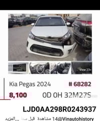 كيا بيكاس موديل 2024 حادث فقط حوض الجنطه سياره جديده ما مرقمه حره بيع ...