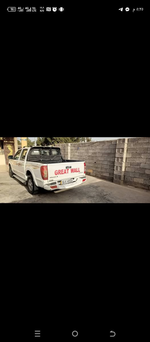 السلام عليكم سياره للبيع كريت ويل ١٨ مكفولة ماعده بارد قليل جوه البكلايت الايسر  المكان واسط السعر ١٠٠ وبيها مجال قليل ***********
