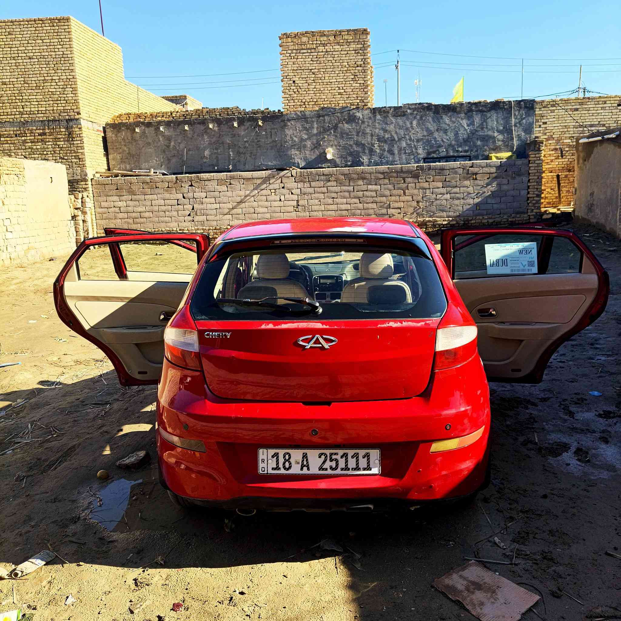 السلام عليكم.
من رخصة الاخ الادمن المحترم 
شيري فلاوين 2011تبريد كير محرك بحاله جيده 
ملاحضات خياس بيها جراد ولبنيد داخل سياره بحاله جيده.
تخم تاير جديد بطاريه جديده 
رقم بابل السنويه تنتهي سنة 2029
تحويل مباشر العنوان :السماوة رميثة 
هاتف:***********
السعر 30 وبيهه مجال حك الجيه
