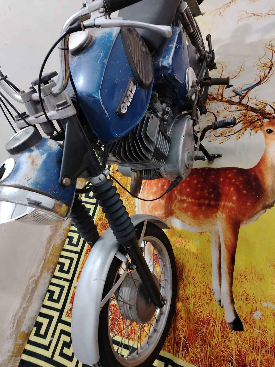 سلام عليكم عندي هاي المزت قديمه عدنه ولدراجه كله بلاديه لاصبغ ولا لحيم كله بلادي وين متريد ترايك دراجه تخبل كامله وكله شغاله ع وضع الشركه وين متريد وديه مكينه ناعمه تخم تاير جديد صالنصه بلاديه ما مبدله ولي يريد استفسار أكثر اتواصل ع الرقم مكاني بغداد مدينه الصدر وهاذ الرقم ***********. مديل 81
