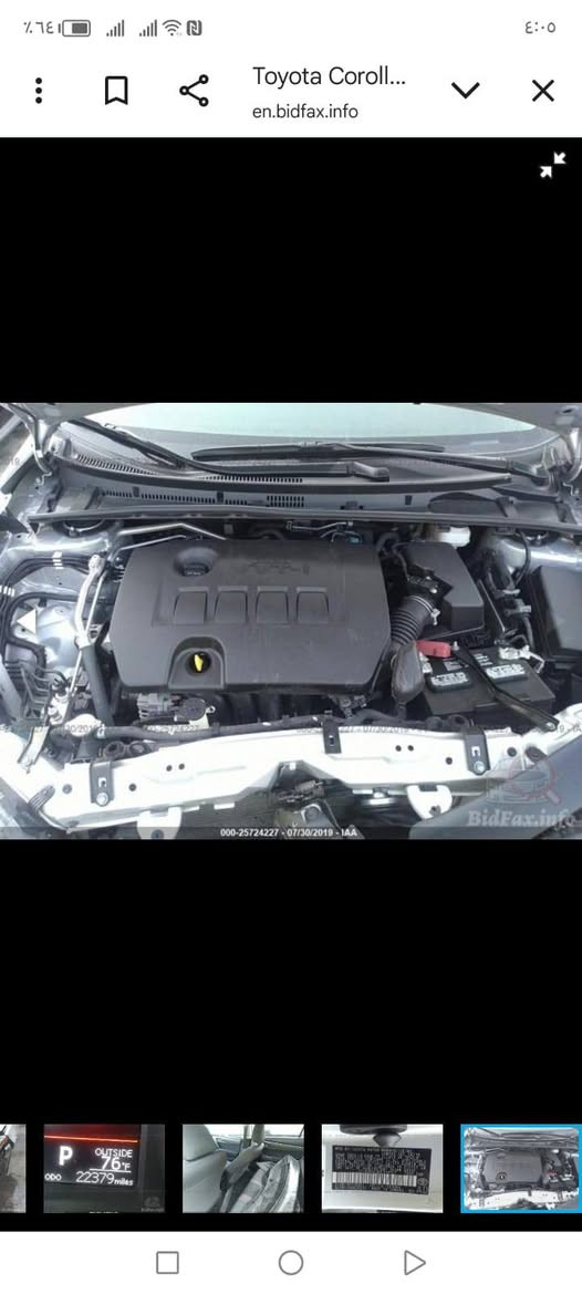 السلام عليكم ورحمة الله كورلا موديل 19
السعر 115قفل السونار مرفوق والحادث موجودة صورة والسيارة كدامك اقتنع واتصل كل كدامك 
***********
