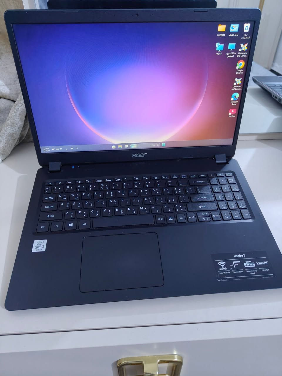 لابتوب ايسر 
حجم  شاشه 15.6 
وندوز 11 pro
cori3  gel10
جيل عاشر
hard 256 SSD
رام 4.      DDR4
جهاز سوبر سلم 
جميع المنافذ بيه 
نضافه100/100 
سعر 175 قفل غير قابل للعمله 
مكاني بغداد توصيل موجود 
فقط وتساب أو تصال 
***********
