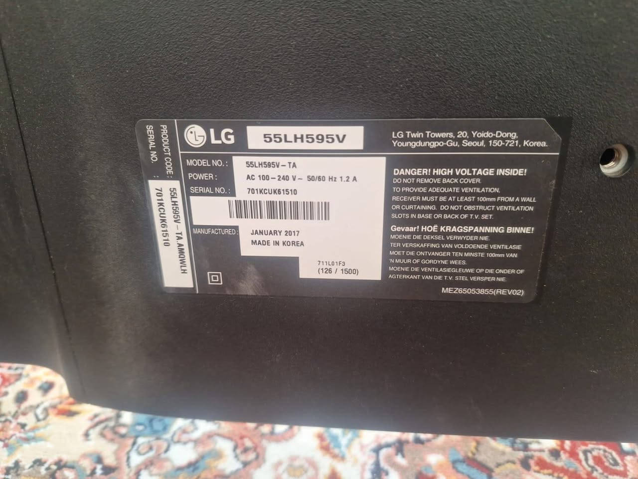 السلام عليكم بلازمة LG مستخدمة حجم ٥٥ سمارت تتدعم فول مستخدمة تتدعم دقةHD و2k ملاحضة اكو نقطة بيضاء صغيرة علة يسار الشاشة السعر٣٥٠


**إذا كنت صاحب هذا الإعلان وتريد حذفه لأي سبب، رجاءا أرسل رسالة إلى الدعم الفني**