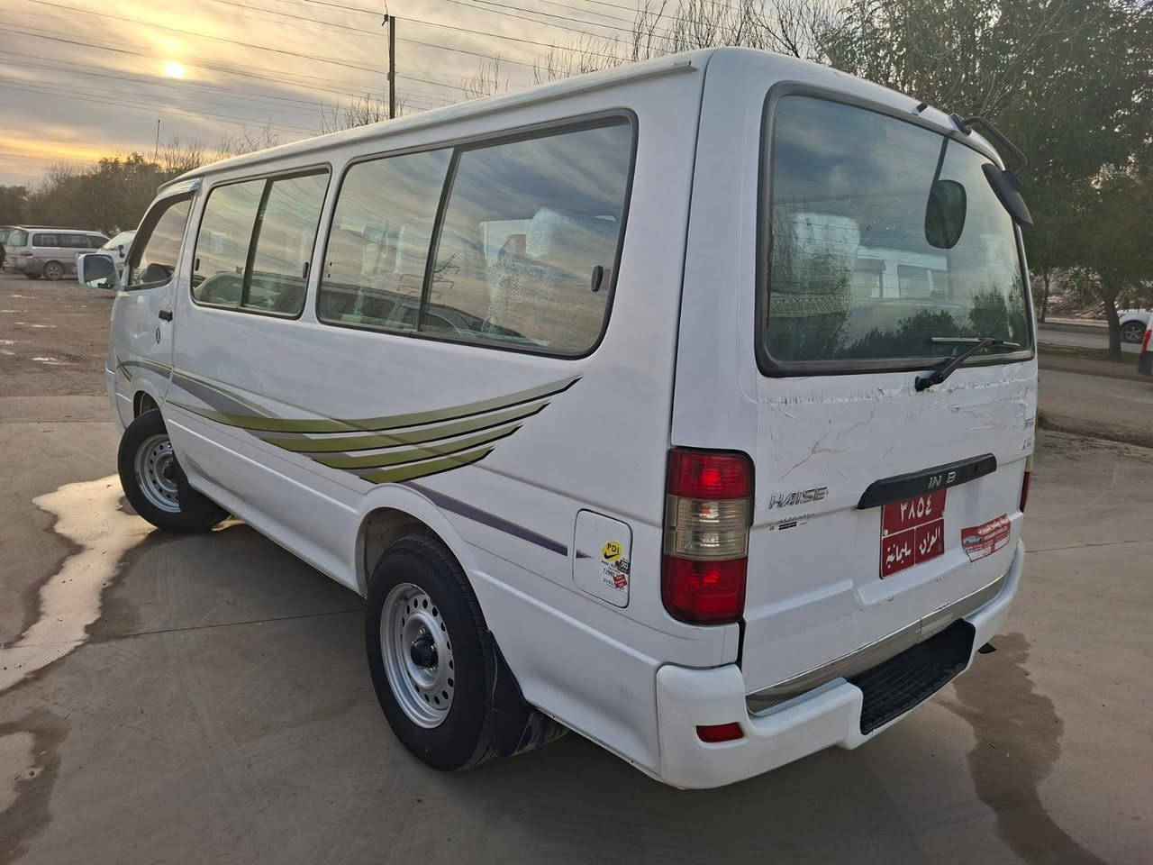 سلاموعليكوم سياره جمبي مكفول كفالةعامه بدون زه ربه بدون سبغ گيرمحرك كفالة كوشن دوشمه جديد ٤تايرات جديد رقم سليمانية بسمي ساني يؤم حول سعر85بي مجال قليل مكان كلار ***********
