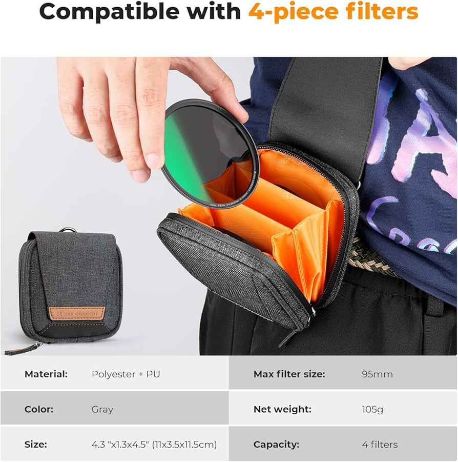 K&F CONCEPT 77mm Magnetic 
- CPL
- ND8
- ND64
- Magnetic Basic Ring
- Lens Cap

Camera Lens Filters Kit (Nano-X Series) السليمانية, العراق


**إذا كنت صاحب هذا الإعلان وتريد حذفه لأي سبب، رجاءا أرسل رسالة إلى الدعم الفني**
