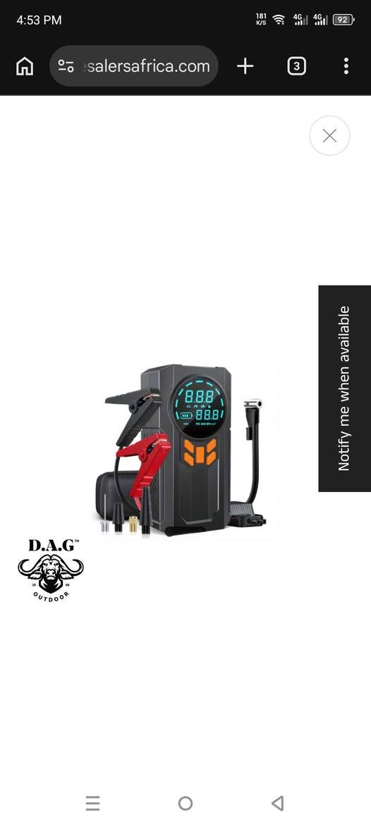 أقصى ضغط: 10 بار

0- 1.4 بار دقيقتان

جهاز تشغيل السيارة بقوة 100 أمبير كحد أقصى

8 عمليات تشغيل بالبطارية مشحونة بالكامل

حجم البطارية: 8000 مللي أمبير أربيل, العراق


**إذا كنت صاحب هذا الإعلان وتريد حذفه لأي سبب، رجاءا أرسل رسالة إلى الدعم الفني**