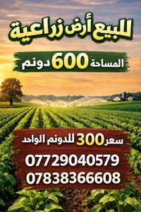 أرض زراعية • الكوت شارع عشرين • ٦٠٠ دونم