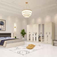 طقم 7 قطع • سرير خشب • توصيل جميع المحافظات