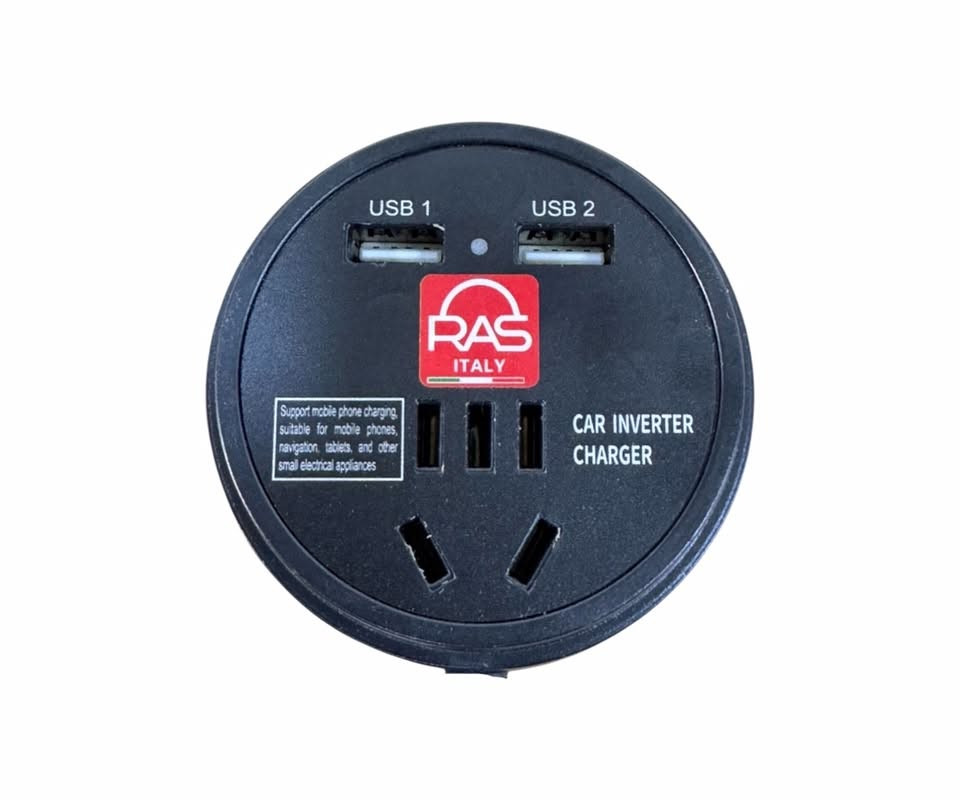 محول ذكي متعدد الوظائف
المميزات
2 منفذ USB (USB1 وUSB2) لشحن سريع وآمن لأجهزتك الذكية
منافذ تيار متردد عالمية متعددة تتوافق مع أغلب أنواع القوابس المستخدمة عالميًا
شكل دائري مدمج يسهل وضعه في حامل الأكواب داخل السيارة دون أن يشغل مساحة
آمن على الأجهزة ومزود بأنظمة حماية من الجهد الزائد والسخونة الزائدة
تصميم عملي وأنيق بعلامة RAS Italy، يضيف لمسة احترافية إلى تجهيزات سيارتك
سهولة الاستخدام: فقط قم بتوصيله بمقبس ولاعة السيارة، وابدأ باستخدام الطاقة
يتوافق مع أنظمة السيارات بجهد 12 فولت

12 الف شامل التوصيل 
واتس اب ***********
