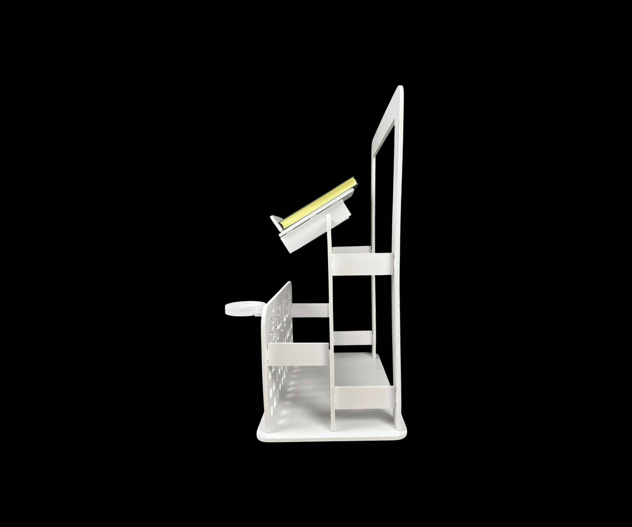 ركن صلاة خشبي منزلي مع حامل مصحف ورف جانبي

الاستخدامات

مخصص لأداء الصلاة في المنزل بطريقة منظمة ومريحة.

يوفر مكان ثابت للمصحف أثناء القراءة أو المراجعة.

مناسب للأطفال والكبار لتعليمهم وتنظيم ركن خاص للصلاة.

يُستخدم كركن عبادة يومي داخل غرفة النوم أو المعيشة.

يساعد في ترتيب سجادة الصلاة والمصحف والإكسسوارات الدينية بمكان واحد.

المميزات

تصميم أنيق بلون أبيض يتناسب مع جميع ديكورات المنزل.

حامل مصحف مائل مريح للقراءة بثبات.

رف جانبي لحمل كوب ماء أو مسبحة أو عطراو التربة.

قاعدة عريضة وثابتة لضمان الاستقرار أثناء الاستخدام.

هيكل خشبي متين بسمك مناسب لتحمل الاستخدام اليومي.

زخارف إسلامية مفرغة تضيف لمسة جمالية راقية.

أبعاد المنتج:

- الطول: 50 سم
- العرض: 32 سم
- الارتفاع: 70 سم

قياس الكارتون:

- الطول: 75 سم
- العرض: 55 سم
- الارتفاع: 5 سم

محتويات الصندوق

هيكل ركن الصلاة (قطع مفككة).

حامل المصحف.

الرف الجانبي.

قاعدة التثبيت.

الملاحظات

يُسلّم مفكك ويحتاج تركيب بسيط.

يُفضل استخدامه على سطح مستوٍ لضمان الثبات.

اللون أبيض (قد يختلف بدرجة بسيطة حسب الإضاءة).

المصحف وسجادة الصلاة غير مشمولين. بغداد, العراق


**إذا كنت صاحب هذا الإعلان وتريد حذفه لأي سبب، رجاءا أرسل رسالة إلى الدعم الفني**