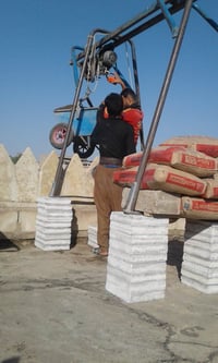 رافعة ونج كهربائي لتصعيد كافة المواد البناء الى اسطح الدور والعمارات أ...