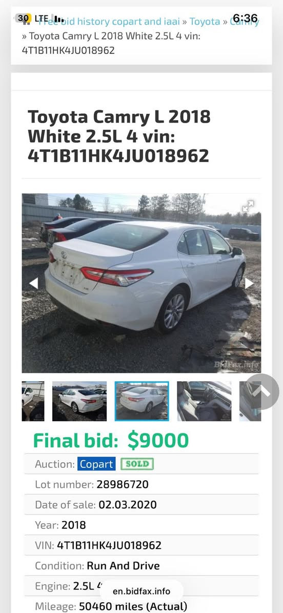 سلام عليكم للبيع فقط 
⭕️مكلف بالنشر اتصال بالرقم 
⭕️تيوتا كامري 
⭕️موديل 2018 
⭕️مواصفات Le 
✅شاشه 
✅رادار 
✅تحكمات 
✅كامره 
✅عداد دجتل 
وباقي المواصفات المعروفه 
✅رقمها بغداد 
✅مكانها بغداد سيديه 📍 
⭕️حادثها من امريكا سرقة دعاميه⭕️
⭕️بالعراق انضرب عندي البنيد وبدلته بواحد اصلي نفس اللون بدون صبغ ابد ⭕️
السعر 170 ورقه وبيها مجال 
***********
