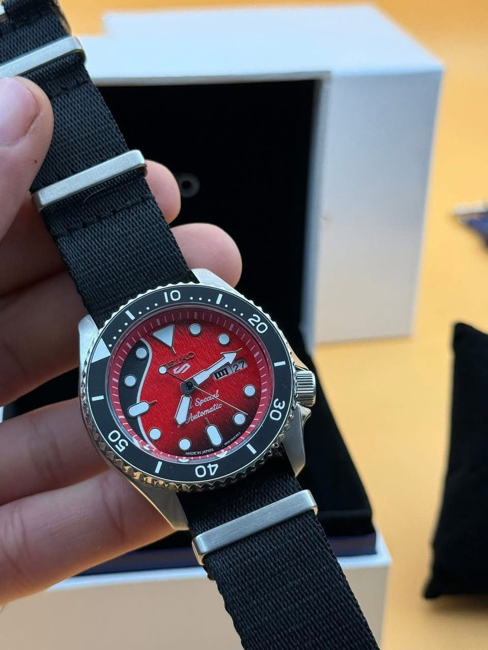 السلام عليكم ساعة سايكو 5 اوتماتيك 24 حجر
الياباني الاصلي كامل المرفقات
قطر 40 
قفل بحري 
السعر 155$ رتيل الساعة 550$


**إذا كنت صاحب هذا الإعلان وتريد حذفه لأي سبب، رجاءا أرسل رسالة إلى الدعم الفني**