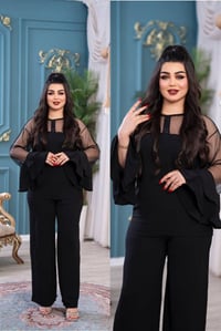 فري سايز ١٠٠ • خامة مارينا • سواد فاحم