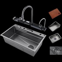 سنك • مجلى • حوض غسيل • سنك مطبخ • سنك جديد • قياس 75x45 • مستلزمات مط...