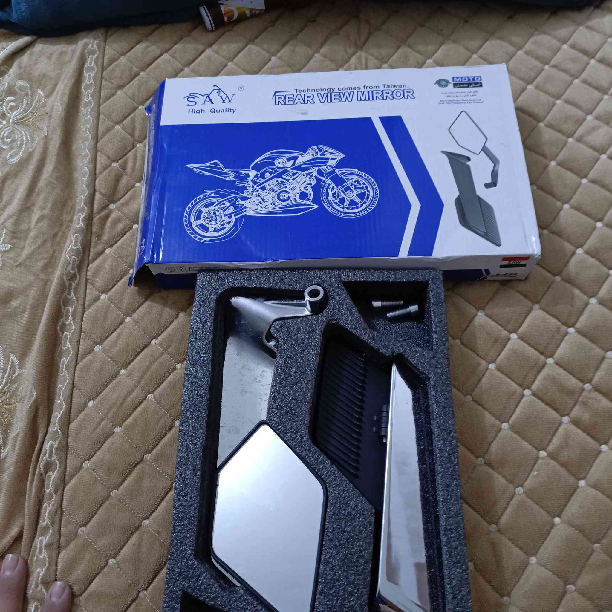 سلام عليكم للبيع مرايات نيكل اصليات ثقيل كامل جديده 
 تصير عل جميع دراجات جوكر سعره 15 مكاني كوت رقم ‏‪***********‬‏
