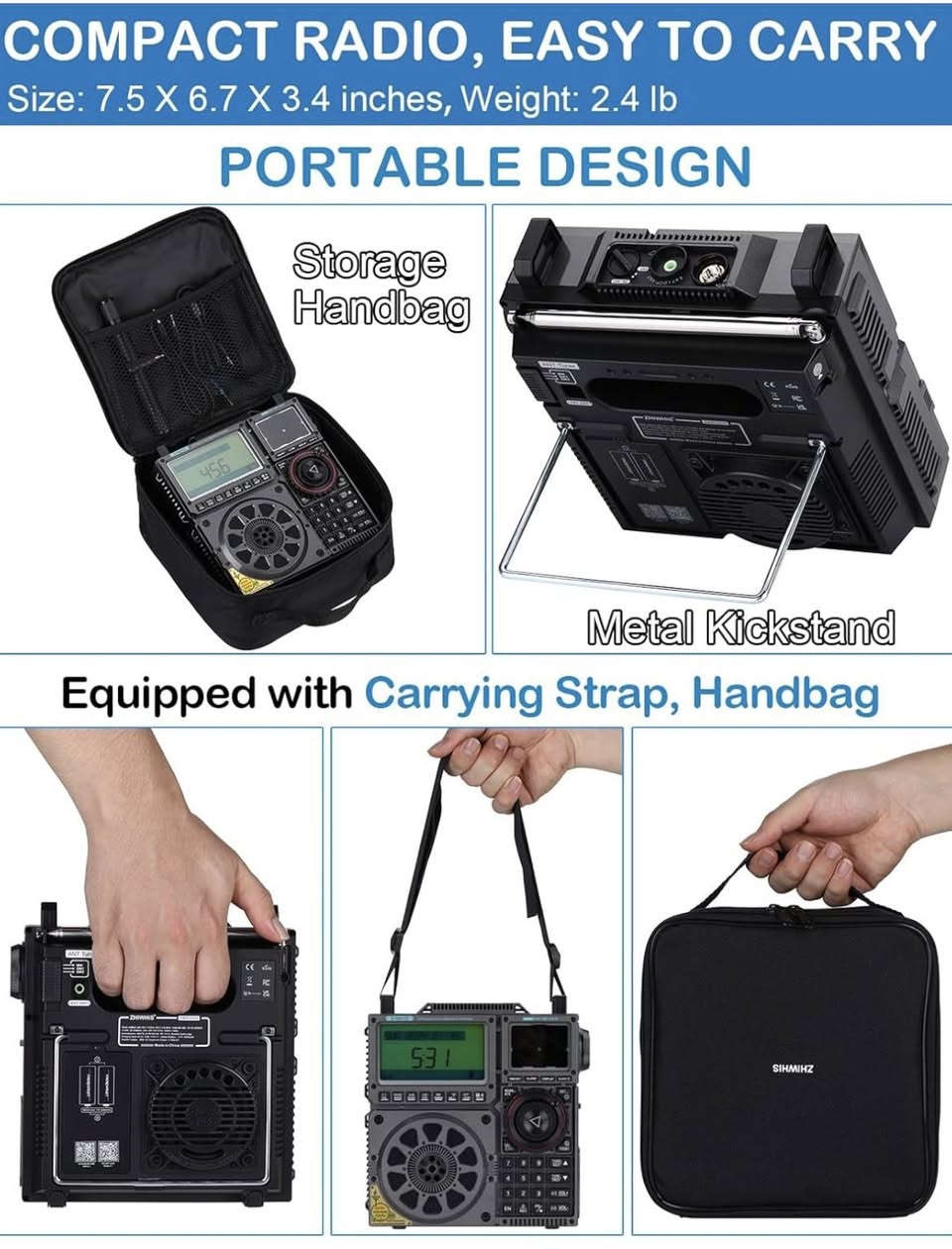 الراديو HanRongDa (HRD-C919) .. 📻
جهاز استقبال عالمي محمول وقوي .. 💪

يتميز بقدرات استقبال كاملة النطاق 

( FM / MW / SW /  SSB / LSB / AIR / CB / VHF / UHF / LW )

يوفر الجهاز 1600 قناة ذاكرة، وبلوتوث 5.3، وتشغيل بطاقة TF، وشاشة LCD مزدوجة كبيرة، مما يجعله مثالياً لعشاق الراديو والموجات القصيرة، مع بطارية 5000mAh لاداء طويل الأمد.

الميزات الرئيسية:

نطاقات الراديو: يدعم نطاقات متعددة مثل AIR، CB، SW، MW، FM، VHF، UHF، و WB (الطقس) مع دعم SSB.

الصوت والوسائط: مكبر صوت ستيريو بقوة 20 واط مع صوت جهير (Bass) عميق، ويدعم تشغيل ملفات MP3/WAV/APRE/FLAC عبر بطاقة TF (تصل إلى 256 جيجابايت).

الاتصال: بلوتوث 5.3، منفذ AUX، وتطبيق للهواتف الذكية (APP) للتحكم عن بعد.

التصميم: شاشة 3.54 بوصة LCD بإضاءة خلفية، جسم متين، أبعاد 19x17x9 سم، ووزن حوالي 1.1 كجم.

الطاقة: بطارية مدمجة بقوة 5000mAh تعمل لأكثر من 30 ساعة، مع منفذ شحن USB-C.

يُعد هذا الجهاز خياراً ممتازاً للمستخدمين الذين يبحثون عن أداء راديو متطور بميزات حديثة

السعر والتفاصيل خاص .. 

متوفر توصيل كل العراق ..


**إذا كنت صاحب هذا الإعلان وتريد حذفه لأي سبب، رجاءا أرسل رسالة إلى الدعم الفني**