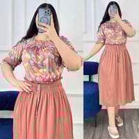 ثوب كلوشة • قماش فانيلة ليكرا • فري سايز ٤٥-٨٥ كغ