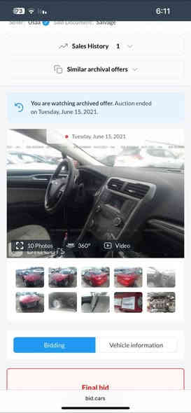 السلام عليكم فورد فيوجن 2020 se 
حادث جاملغ وربع بنيد وصور الحادث والسونار  مرفقة بالمنشور ماشي 55 الف مسوي ادامة للسيارة وتايرات جديدة بيها كم ملاحضة زغيرة رقم سليمانية باسمي السعر 137 وبيها مجال مكان السيارة بغداد الكرخ 
غير متواجد على الفيس 
رقم التلفون ***********
