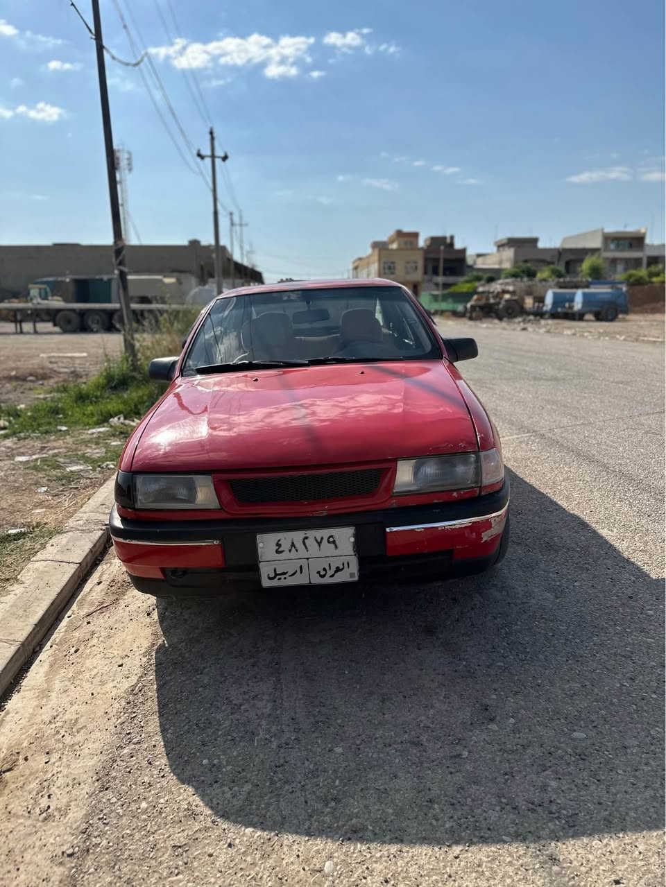 ماشاء اللە ماشاء اللە 
ئۆپل ڤیکترا
مۆدێل ١٩٩٢
مەکینە نیسان سەنی
گێر عادی
سنەوی هەزە بەسەر چوە 
تەخمی بنی قەپات جاهز جاهز
سەقف سلایت
٢٠٠ دۆلار غرامەی لەسەرە 
بەناو کردن و غرامە بەشەرتە 
*********** أربيل, العراق
