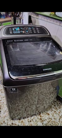 غسالة مستعملة للبيع  نوع سامسونك  نظيفة وشغالة  حجم ١٨ كيلو السعر ٣٠٠ ...