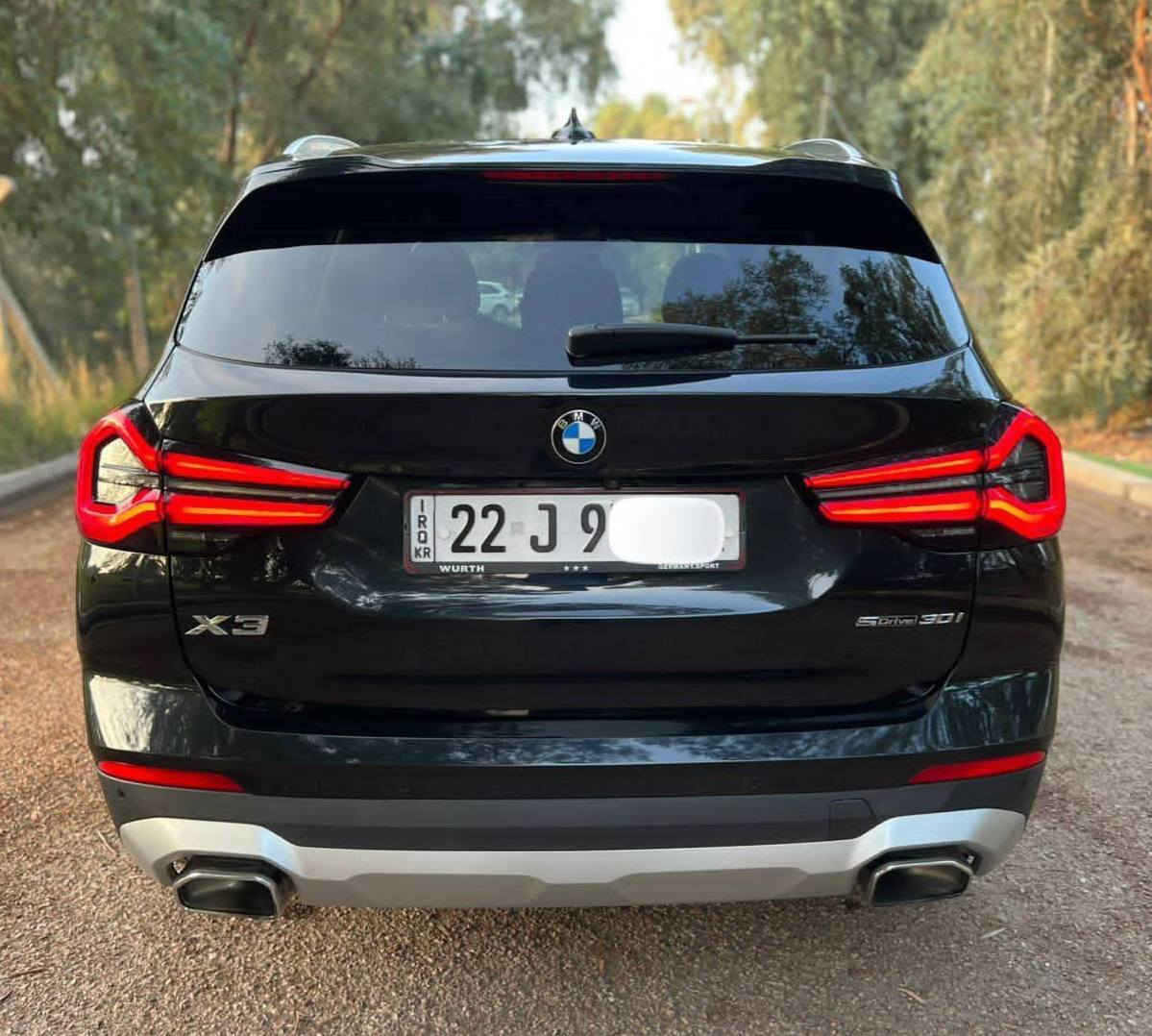 الفخامة الالمانية BMW  X3 موديل 22 
وارد امريكي كلين تايتل كفالة عامة بس بيها الصندوك كلير بسيط بدون حادث 
بانوراما 
بصمة ابواب وتشغيل 
حساسات امامية وخلفية
رادار جانبي وامامي 
شاشة جبيرة وكامرات 
صندوق كهرباء 
حجم المحرك XDRIVE 30 
ماشيه ٥٠ الف 
فوول مواصفات 
السيارة جاهزة للاخر وجديدة وسيرفس كامل رقم اربيل

رقم صاحب سيارة ***********
