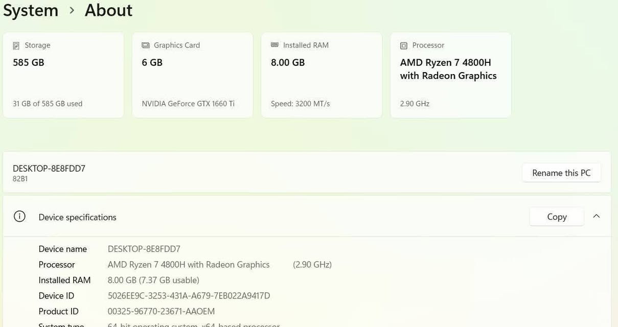🔥 Lenovo Legion 5 🔥
لو بتدور على جهاز يديك أداء قوي في الشغل والألعاب بدون ما تدفع مبلغ كبير، فالـ Legion 5 يعتبر من أفضل الأجهزة في فئته.

━━━━━━━━━━━━━━━━━━━━━━

✅ Ryzen 7 4800H
8 Cores / 16 Threads

✅ RAM 8GB DDR4
مع إمكانية الترقية

✅ SSD NVMe 128GB
+
HDD 500GB

✅ شاشة 15.6 بوصة IPS Full HD
دقة 1920×1080
معدل تحديث 144Hz

━━━━━━━━━━━━━━━━━━━━━━

🎯 كارت الشاشة

NVIDIA GTX 1660Ti 6GB GDDR6
+
AMD Radeon Graphics

مناسب لتشغيل:
✔ ألعاب الأونلاين والتنافسية
✔ برامج المونتاج
✔ برامج التصميم والجرافيك
✔ البرامج الهندسية

━━━━━━━━━━━━━━━━━━━━━━

⭐ مميزات الجهاز

✔ كيبورد بإضاءة خلفية عربي / إنجليزي
✔ بطارية جديدة بحالة ممتازة
✔ شاحن أصلي 240 وات
✔ يدعم Windows 10 و Windows 11
✔ نظام تبريد قوي من سلسلة Legion

━━━━━━━━━━━━━━━━━━━━━━

🔋 البطارية الجديدة
Health 100%

🛡️ ضمان شهر ضد عيوب الصناعة
🚚 شحن لجميع المحافظات

🔥 جهاز مناسب للجيمينج والشغل الاحترافي بمواصفات قوية وسعر مميز 🔥


**إذا كنت صاحب هذا الإعلان وتريد حذفه لأي سبب، رجاءا أرسل رسالة إلى الدعم الفني**
