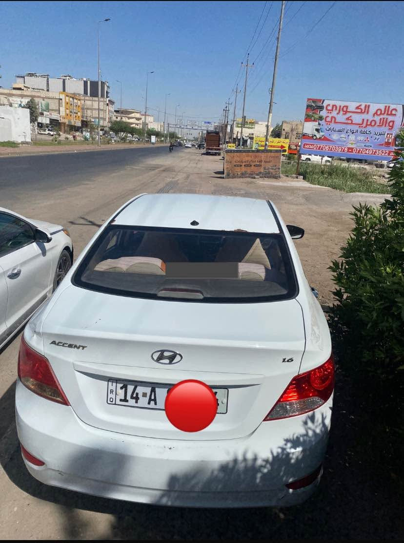 سيارة اكسنت موديل 2014 محرك 1600 
رايدها ب90 

تحويل ثاني يوم
***********واتساب فقط البصرة, العراق
