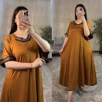 كلوش نسائي • خامة زبدة • فري سايز لحد ١٢٥ كيلو