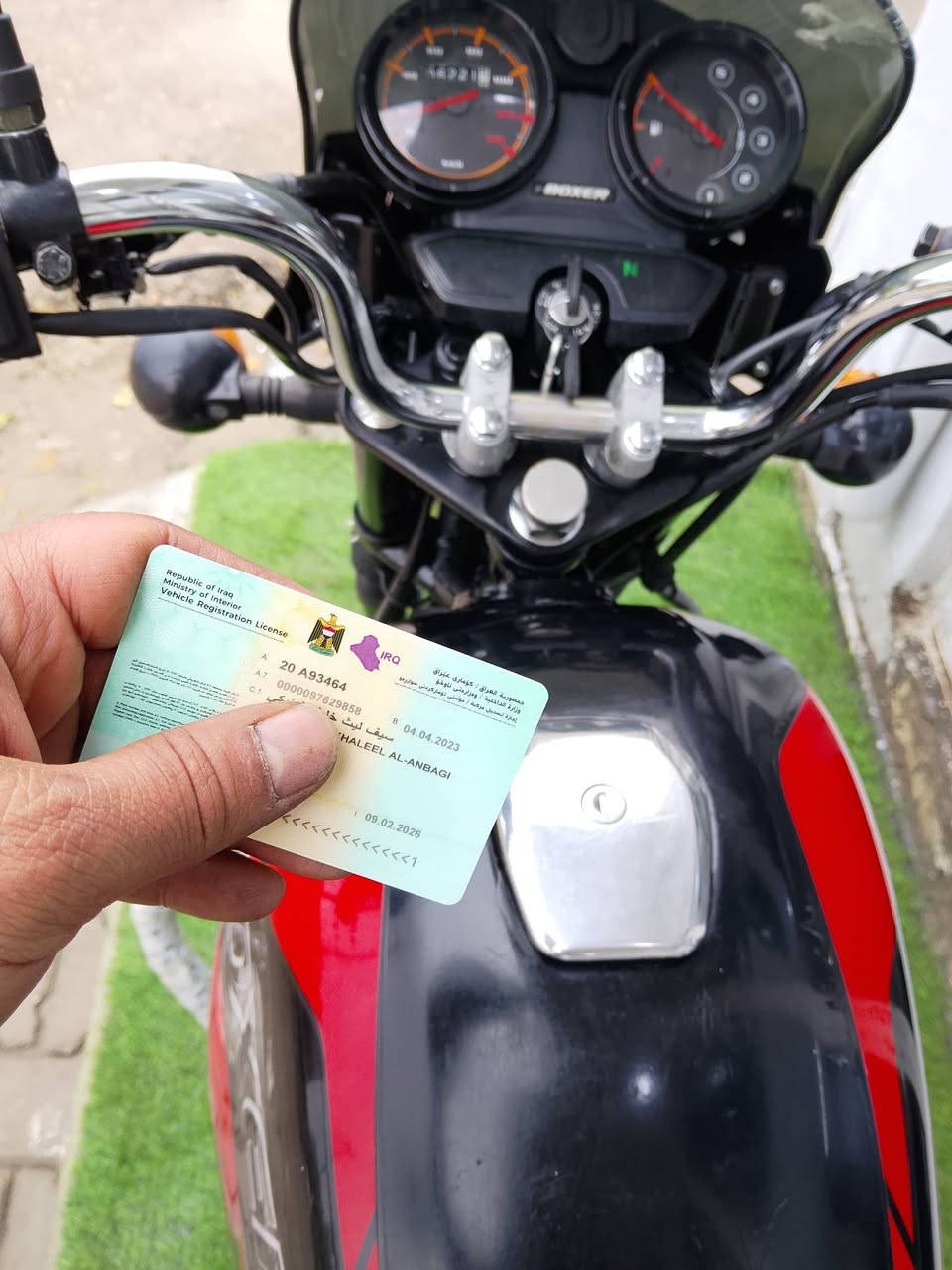 السلام عليكم ورحمه الله وبركاته دراجة نارية بوكسر موديل 23 نازلة بل 25 جبلي مرقم كامل انكليزي ديالى تحويل ثاني يوم إذ تريد كفالة عامة مكينة خير من الله مكاني ديالى خرنابات الشراي يتصل ويدلل ويتساب موجود تريد تتصل هم موجود *********** اخت زيرو
