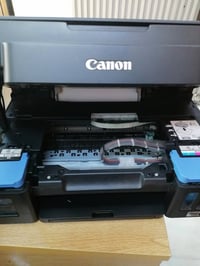 طابعة كانون G3410 نضيفه استخدام شهرين جديده موجوده كارتونتها وضمان سنه...