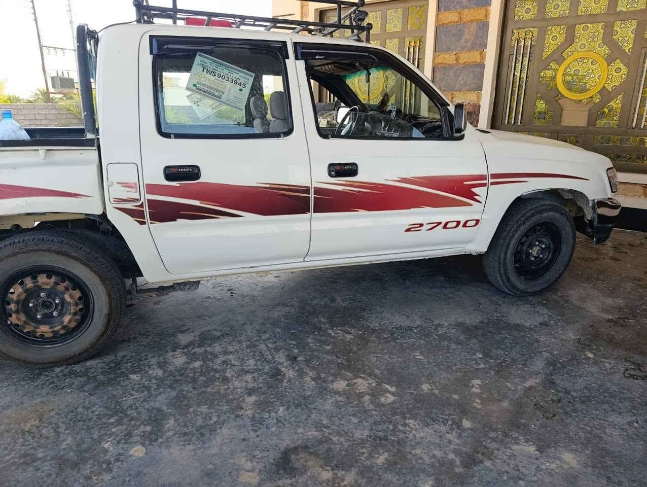 سلام عليكم
تيوتا 2001
محدثه 2004
كير محرك شاصي مكفول
تبريد تدفئة
صبغ حزام أثر شخوط
رقم بغداد انكليزي باسمه شخصيا تحويل مباشر المكان الانبار الكرمه سعر 90 وبيها مجال  رقم صاحبها***********
