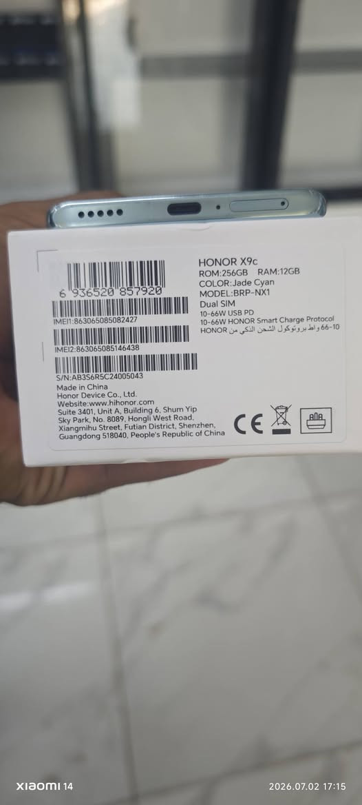 هونر X9C ذاكره 256رام 12 وبطاريه 6000.جهاز بعده بالكارتونه مشحون مره وحده. سعره 375.مكاني بابل الحصوه. متواجد فيس و واتساب ***********
