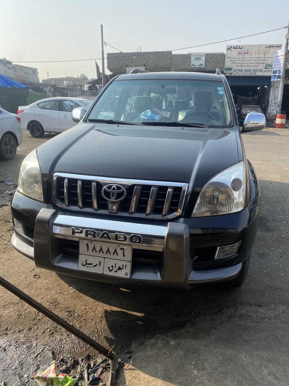 برادو ٢٠٠٨للبيع فقط ٦سلندر ٧راكب تبريد مركزي فتحة سقف ٤تايرات جديده كير ومحرك بشرط كشنات امامي هيتر وبي صبغ جاملغ امامي صفحة سكن وباب صندوق خلفي  وسعر ١٦٥ ورقه وبي مجال قليل وسياره بسمي وهذا رقمي *********** سياره بي نظام غاز إيطالي
