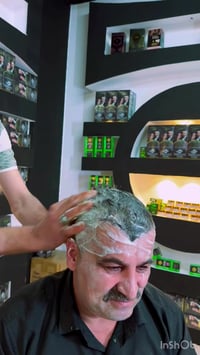 شامبو صبغة • عشبي طبيعي • تغطية الشيب