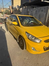 هونداي اكسنت موديل ٢٠١٣ خليجي دوش ١.٦ مصفره هيئه و غرامات سياره نضيف ك...