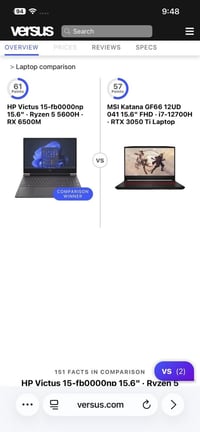 HP فيكتس 15 • R5 5600H • RX6500 4GB