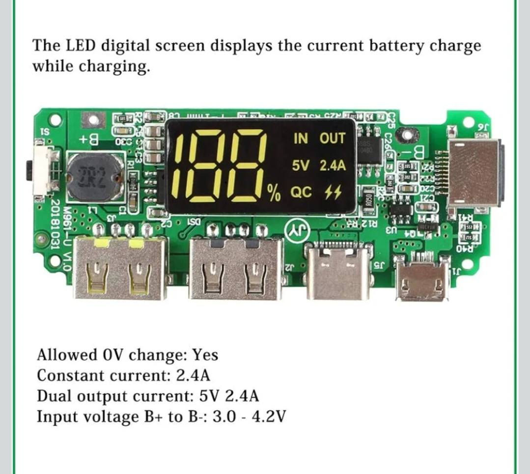 السلام عليكم خريطه بي سي ام 
اتوفرت بي سي ام مدمجه بشاشه  خاصه لتجميع باور بانك  بيها منفذ ايفون ومنفذ تايب سي ومنفذ ميكرو يعني بس جيب باتريات وشد يسير عندك بور بانك
متوفر كميه جديد بلجيس
القطعه اب 10 الاف 
ومتوفر توصيل


**إذا كنت صاحب هذا الإعلان وتريد حذفه لأي سبب، رجاءا أرسل رسالة إلى الدعم الفني**