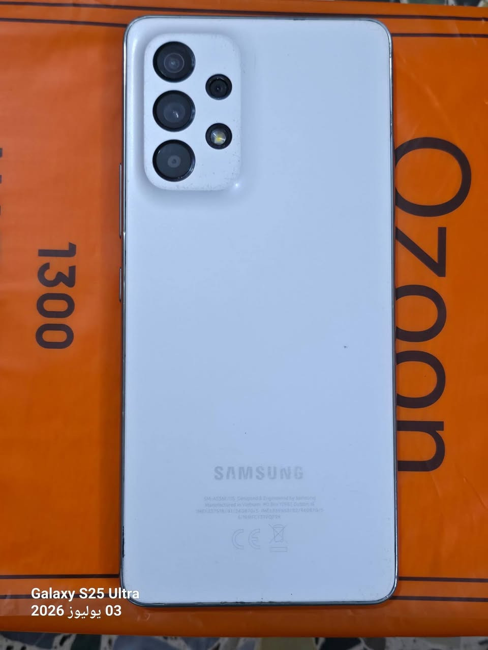 📱 للبيع Samsung Galaxy A53 5G 🤍 اللون الأبيض – استخدام شخصي
✅ سعة 256GB
✅ رام 8GB
✅ شاشة Super AMOLED بحجم 6.5 إنج ومعدل تحديث 120Hz
✅ بصمة مدمجة تحت الشاشة
✅ كاميرا خلفية رباعية: 📸 الرئيسية 64MP
📸 الواسعة 12MP
📸 الماكرو 5MP
📸 العزل 5MP
✅ كاميرا أمامية 32MP
✅ نسخة الشرق الأوسط
✅ الجهاز نظيف جداً والحالة ممتازة
✅ متوفر مع الكارتون الأصلي والملحقات
📩 للتواصل خاص أو واتساب: 📞 ***********
السعر 220 ألف
