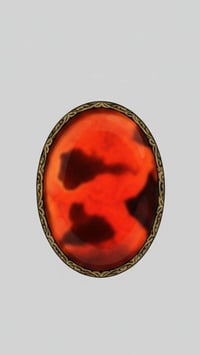 عقيق يماني • كرزي طبيعي • طلاء ذهب 24k