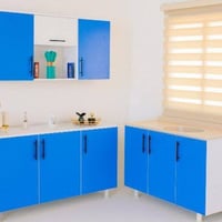 كاونتر MDF • متر ونص • مرمر وسنك ١٢٠سم