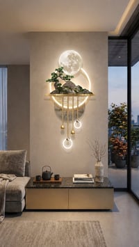فن جداري 3D • بونساي • إضاءة LED