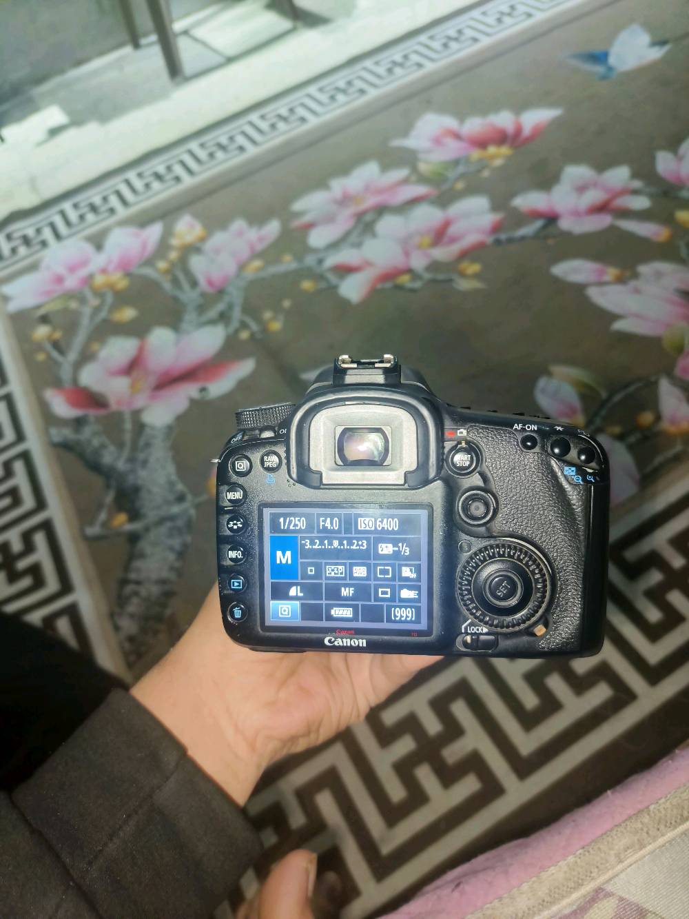 كامرة canon D7 
تجي وياهه عدسه 75-300 + دبل هود
وشاحنه وبطاريه ورام